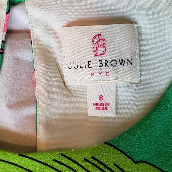 SUMMER BRIGHT JULIE BROWN SHIFT DRESS - Picture 8 of 13